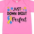 thumbnail image 4 of Inktastic Just Down Right Perfect Down Syndrome Awareness Ribbon Boys or Girls Baby Bodysuit, 4 of 5