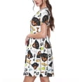 thumbnail image 2 of Vsdgher Rottweiler pour Femmes Été 2025 Robes Midi Maxi Décontractées Légères Manches Courtes Col Rond Robe de Plage, 2 of 6