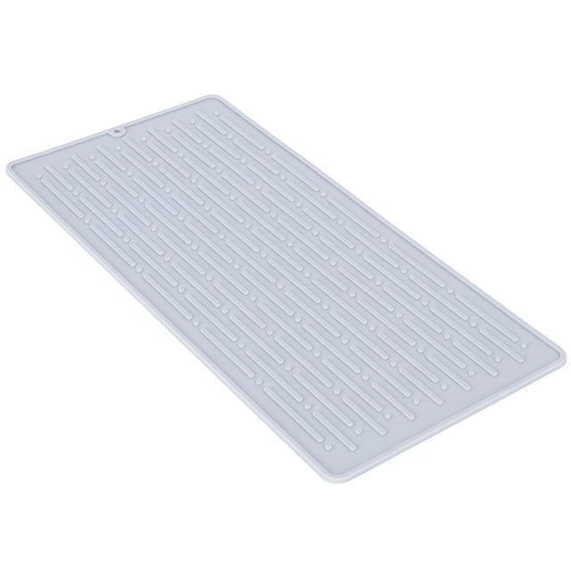 Drain Pad, Draining Rack Mat, 2 Holes Dishwasher Safe For Kitchen Soda Bottles Quick Househeld Use 3 Hole Drain Rack Mat