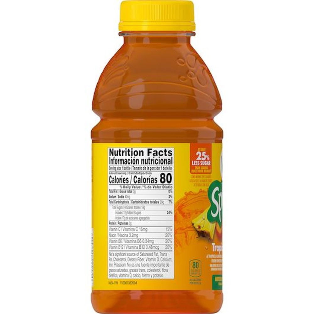 V8 Splash Juice Drinks 16oz 12/PK Tropical Blend 5516