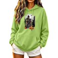 thumbnail image 3 of PNTUTB Fall Winter Women's Halloween Hoodie Sweatshirt Long Sleeve Drawstring Pullover Cute Print Casual Comfort Fashion Trendy Top with Pocket, 3 of 7
