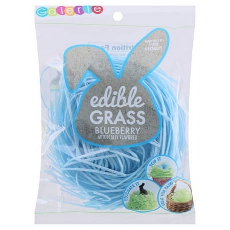 Edible Easter Grass Green Apple, Pink Strawberry, Blueberry Flavors (3 pack)
