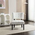 thumbnail image 5 of White Accent Chair With Generous Seat Padding - Offers Comfort Boucle Oversized Chair, And Stylish, For Various Rooms, 27w X 31d 34h,, 5 of 6