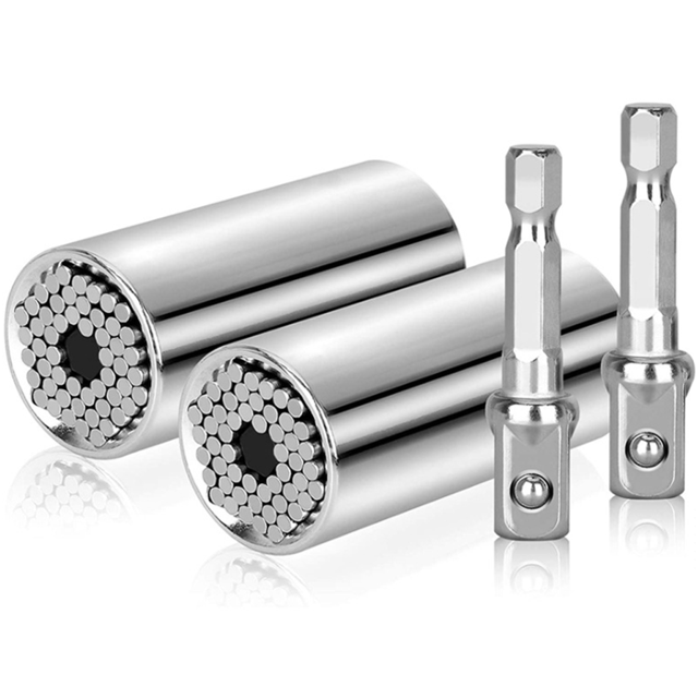 Llave de tubo universal, juego de llaves de trinquete de reparación multifunción, 2 uds., 7-19mm