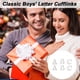 thumbnail image 5 of Gemelos del Alfabeto para Hombre, Gemelos, Gemelos para Hombre, Gemelos para Hombre para Negocios de Bodas, 5 of 5