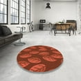 thumbnail image 4 of Ahgly Company Machine Washable Indoor Rectangle Transitional Orange Red Orange Area Rugs, 5' x 8', 4 of 7