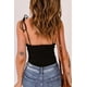 thumbnail image 1 of ABPHQTO Body de tirantes finos con cordones de color sólido negro para mujer, 1 of 5