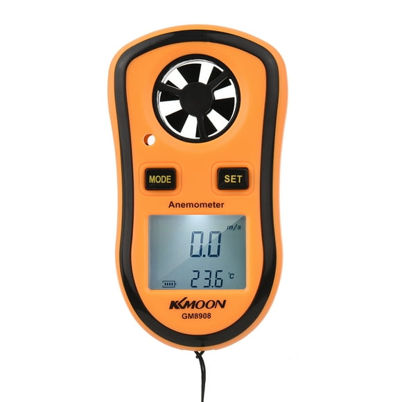 Anemometer, GM8908 Digital Anemometer Handheld Wind Speed Meter Gauge Air Velocity Temperature Tester with LCD Backlit Wind Chill for Shooting Surfing Sailing