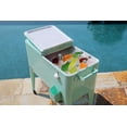 thumbnail image 4 of Permasteel 80 Qt. Rolling Patio Cooler, Holds 110 Cans, Powder-Coated Steel (Mint), 4 of 8