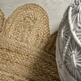 thumbnail image 4 of JONATHAN Y ANSA 6' Round Area Rug, Petal Boho Jute Scalloped Circle - Natural, RNF112A-6R, 4 of 6