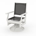 thumbnail image 3 of LuXeo Tuscany White Sling Swivel Dining Set-6 Piece, 3 of 7