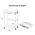 thumbnail image 2 of Beauty Salon Cart with Wheels, Esthetician Trolley with Drawer Trays, Mobile Storage for Spa Massage Makeup Skincare Tools, White, 2 of 6