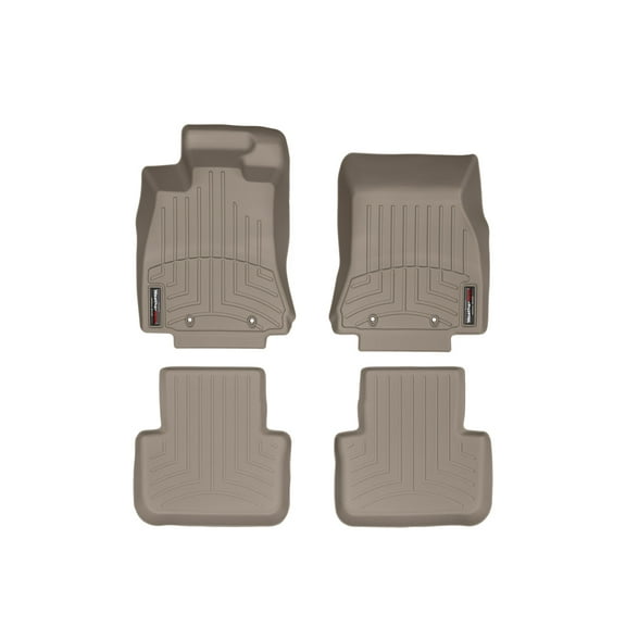 WeatherTech Custom Fit FloorLiners compatible with 2009-2015 Jaguar XF - 1st & 2nd Row (2-pc. Rear Liner), Tan