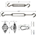 thumbnail image 2 of Amgo 6 Inch Hardware Kit for Rectangle/Square Sun Shade Sail Canopy, 316 Military-Grade Stainless Steel, 2 of 4