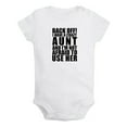 thumbnail image 5 of iDzn Pack of 2, Back Off! I Have A Crazy Aunt & My Aunt Loves Me More Than Tacos Funny Rompers For Babies, Newborn Baby Unisex Bodysuits, Infant Jumpsuits, Toddler 0-24 Months Kids One-Piece Oufits, 5 of 5