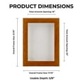 thumbnail image 4 of 16x20 Shadow Box Frame Light Brown Wood | With a 3/4" Usable Display Depth | Includes a White Real, 4 of 6