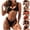 Black, variant on Women Two Piece Bikini Single Tone Built In Pads Cut Out Detail Body Flattering Beach Perfect Adjustable Straps Red L