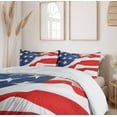 thumbnail image 6 of Ambesonne 4th of July Duvet Cover Set, Close Up National Flag, 2-Calking, Off White Multicolor, 6 of 7