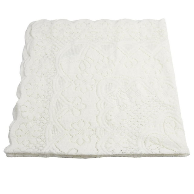 Moins de 5 Nappe Blanche en Dentelle pour Table Basse Nappe Rectangulaire Housse de Table Meuble Télé Maison