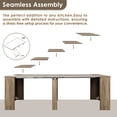 thumbnail image 7 of 20"-118" Extendable Dining Table for 2-12 People, Modern Modular Extension Table, Space-Saving Extra Long Folding Dining Table, Multifunctional Conference Meeting Table, Oak, 7 of 7