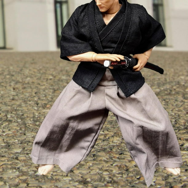 TISHITA 4 Pieces 1/12 Samurai Kimono Clothes for 6 inch Male