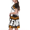 thumbnail image 2 of Balery Not All Who Wander Are Lost4 Vestidos sueltos de manga corta para mujer, vestidos de verano 2025, vestidos casuales de corte A con vuelo., 2 of 6