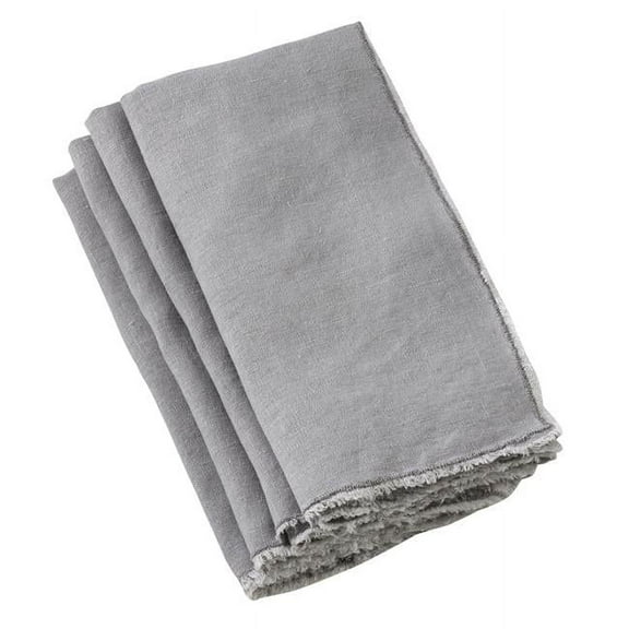 Saro Lifestyle Fringe Linen Table Napkin (Set of 4)