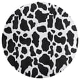 thumbnail image 3 of Cow Print&nbsp;black White Round Carpet Circle Rug Outdoor Patio Area Rug Washable Large Area Rugs Hallway Room Decor Fitness Mats, 3 of 8