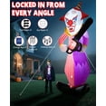 thumbnail image 4 of Areker 12FT Chainsaw Killer Clown Halloween Inflatable Decorations,Halloween Yard inflatable with PIR Motion-Activated Scream,for Patio Lawn Party Outdoor Decor, 4 of 9