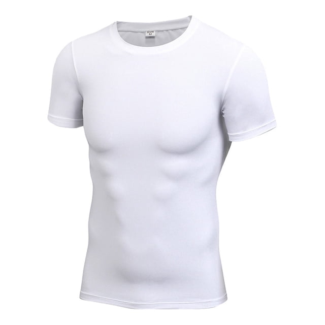 Chemise Active Extensible Séchage Rapide Ajustée pour Entraînement T-Shirt de Sport Course Gym