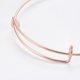 thumbnail image 3 of 10 piezas de aleación de oro rosa para hacer pulseras, 65 mm de diámetro interior y 1,4 mm de ancho. Diseño de pulseras para joyería., 3 of 3