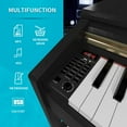 thumbnail image 7 of Cuoote Cu-901 88-Key Weighted Hammer Action Digital Piano with Full-Size Weighted Keys, Multifunctional Piano with 3 Pedals and Bluetooth, Multi-Tone Selection - Black, 7 of 7