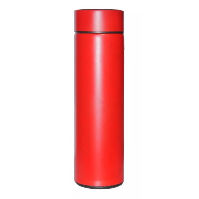 Termo Digital Inteligente Acero Inoxidable 500 Ml Rojo Genérica Pantalla Led