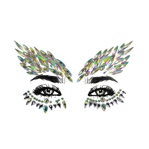 Winged Clear Crystal Stick on Face Jewels (Each)