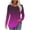 Purple, variant on Lenpel Women's Long Sleeve Shirts Casual Loose Crew Neck Gradient Tunic Tops Fashion Spring Fall Blouses