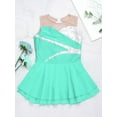 thumbnail image 3 of vastwit Figure Skating Dress Kids Girls Gymnastics Leotard Ballet Dance Dress Performance Costume Light Green 8, 3 of 7