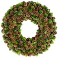 thumbnail image 2 of Northlight MIni Pinecone and Berries Small Frosted Christmas Wreath - 13" - Unlit, 2 of 7
