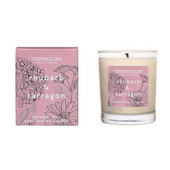 RHUBARB and TARRAGON Stoneglow Potager Garden Tumbler Scented Jar Candle