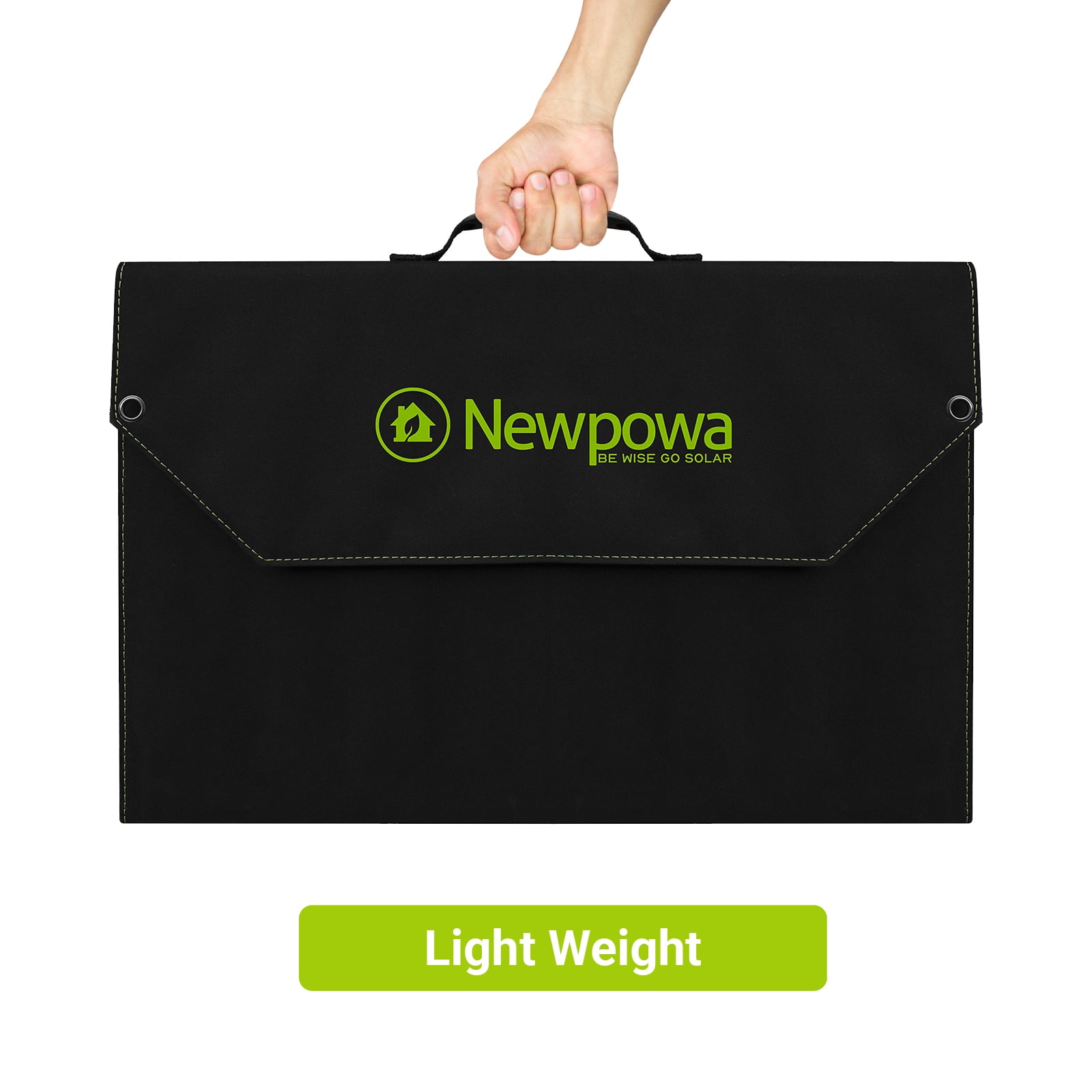 Newpowa 60W Foldable Solar Panel Charger High-Efficiency Mono Cells, Dual DC Ports Compatible with Newpowa/Jackery/Goal Zero Generators, for RV Boat Van Camping