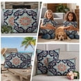 thumbnail image 5 of Colorful Southwest Outdoor Waterproof Pillow Covers, Boho Aztec Ethnic Abstract Flowers Decorative Square Throw Pillowcase Sofa Cushion Sham for Patio/Couch/Chair, 16"x16" 2 Pack, 5 of 8