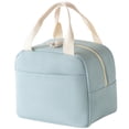 thumbnail image 2 of Corduroy Lunch Bag Insulated Portable Lunch Box for Work Picnic | Waterproof Oil-Proof Thermal Tote with Aluminum Foil Lining,10.23x7.08x8.26in Blue, 2 of 6