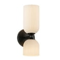 thumbnail image 6 of Alora Lighting Wv442612 Nelly 2 Light 12" Tall Bathroom Sconce - Matte Black / Clear, 6 of 7