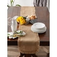 thumbnail image 3 of Natural Ruffle Trim Jute Table Runner, 14x108 inch, 3 of 3
