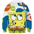 thumbnail image 2 of 2022 Children's Hoodie Printed Sweater New Fun Spongebob Squarepants Anime Theme Long Sleeve Shirts Boys And Girls Fashion Pocket Tops zhangyuxiang LED, 2 of 2