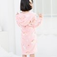 thumbnail image 5 of GYRATEDREAM Boys Girls Bathrobes,Toddler Boy Girl Robes,Children's Plush Soft Coral Fleece Hooded Pajamas Sleepwear for 4-5Y Pink, 5 of 9