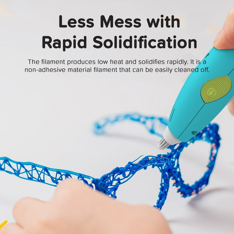 myFirst 3D Pen Make (Blue) Starter Kit-Wireless, Rechargeable, 6