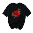 thumbnail image 1 of Camisetas de Manga Corta para Mujeres, Camiseta de Cuello Redondo Impresa de Moda, Primavera Y Verano Casual, 1 of 8