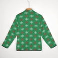 thumbnail image 6 of Christmas Pattern Snowflakes Red Green Christmas Men's Stand Collar Sweater Long Sleeve Clothing Loose Fit Sports Sweater, 6 of 8
