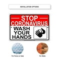 thumbnail image 4 of Notice Stop And Wash Your Hand Health & Safety Novelty Display Office Notice Outdoor Health and Safety Unique Aluminum Metal Sign 12"x18", 4 of 5