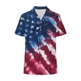 thumbnail image 4 of Teissuly 2024 Summer New Casual Fashion Independence Day Print Short-sleeved Shirt, 4 of 4